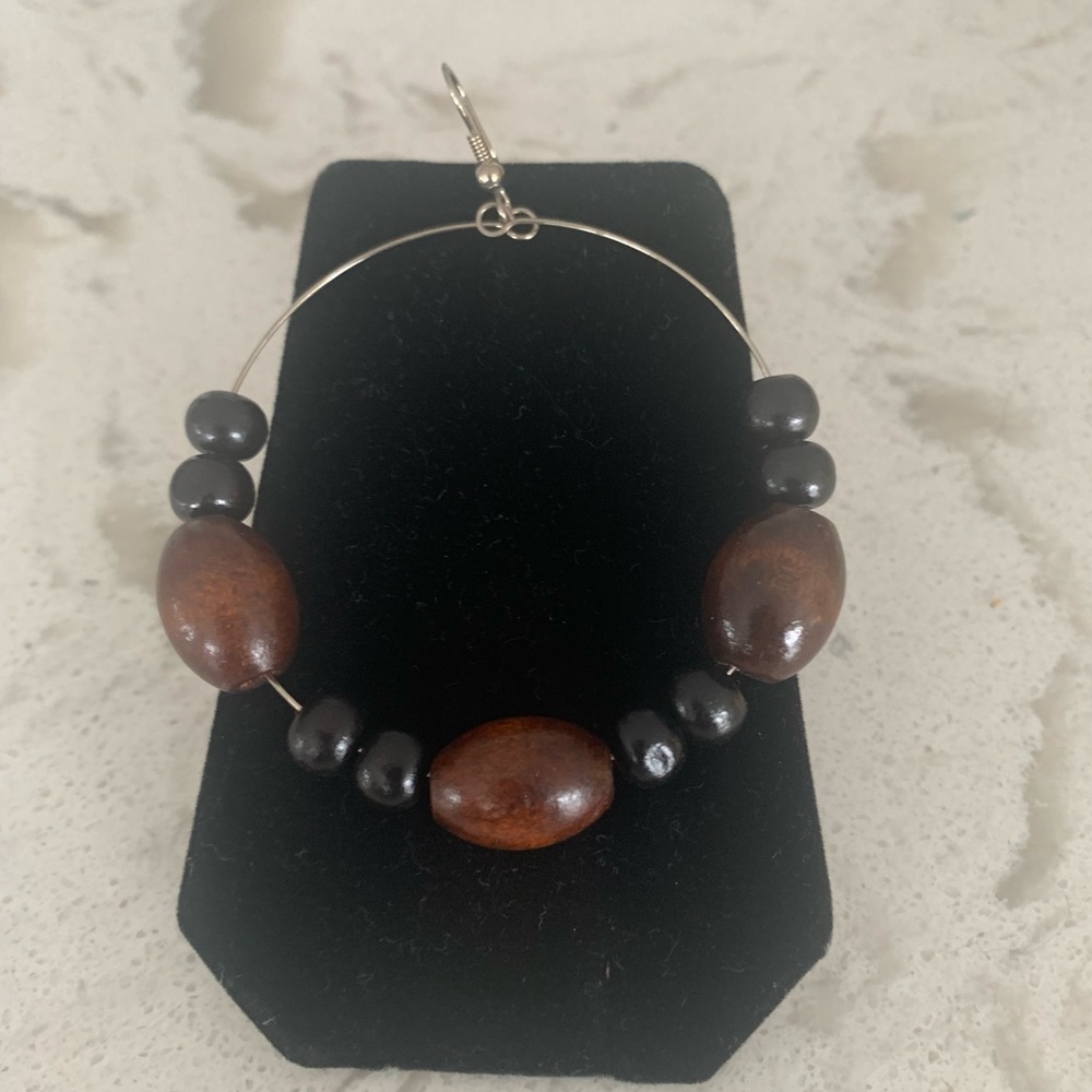 Large sexy hoop earrings with exquisite bead detail.